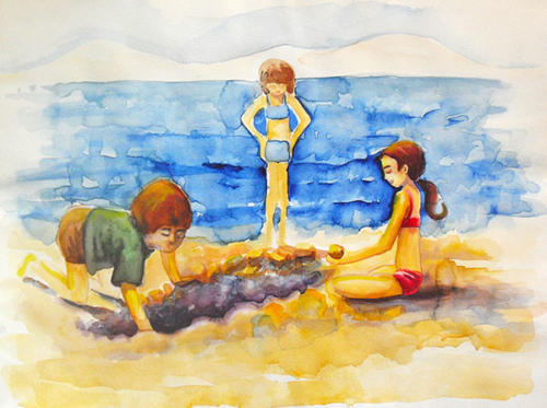 Sur la plage